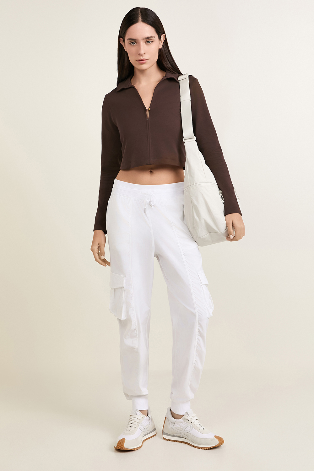 Stretch Cotton Long-Sleeve Polo Shirt